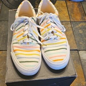 Keds Striped Multicolor Rifle Paper Womens Sneakers